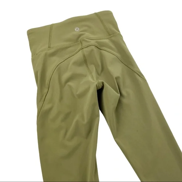 Lululemon Fine Force High Rise Tight Athletic Leggings Bronze Green - Picture 6 of 6